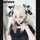 Harajuku Gothic Lolita Y2K subculture, dark punk, gothic, black and white wristband lace bracelet lace skull lace bracelet