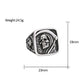 Vintage Stainless Steel Death Sickle Skull Rings For Men Punk Hip Hop Domineering Skull Ring Party Biker Jewelry Gifts Wholesale