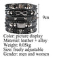 Fashion Viking Punk Bracelet For Men Hand Bracelets Multi-Layer Woven Skull Head Star Accessories Jewelry Leather Set Gifts