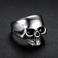 Skull Head Men Rings Stainless Steel Women Jewelry Vintage Punk Rock Cool Stuff Fashion Accessories Halloween Gift Wholesale