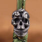 Double Snake Skull Head Brass Knife Bead EDC Outdoor DIY Paracord Accessories Woven Lanyard Pendant Jewelry Punk Bracelet Charms