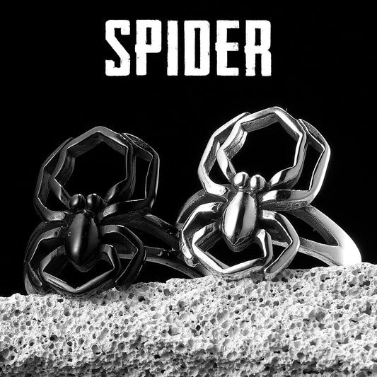Spider Men Rings Stainless Steel Punk Stylish Hiphop Women Jewelry Fashion Accessories Halloween Gift Cool Stuff Wholesale