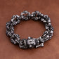 New Vintage Black Leopard Head Bracelet For Men Boys Stainless Steel High Quality Skull