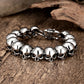 Male Minimalist Skull Bracelet Men And Women's Retro Punk Totem Stainless Steel Bangle Boy Creative glossy ghost head Hand chain