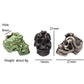 Double Snake Skull Head Brass Knife Bead EDC Outdoor DIY Paracord Accessories Woven Lanyard Pendant Jewelry Punk Bracelet Charms