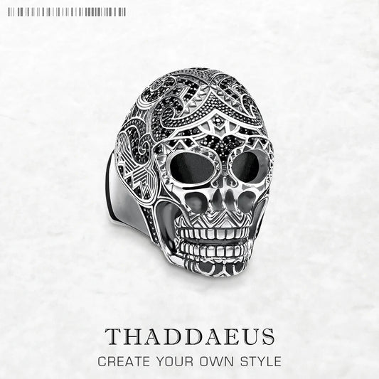 Maori Skull Ring Fine Jewerly For Women Men Autumn Brand New Ethnic Gift In 925 Sterling Silver
