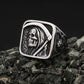 Vintage Stainless Steel Death Sickle Skull Rings For Men Punk Hip Hop Domineering Skull Ring Party Biker Jewelry Gifts Wholesale