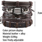 Fashion Bracelet Viking  Bracelet For Men Hand Bracelets Woven Skull Hand Jewelry Adjustable Leather Set viking man bracelet