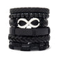 Fashion Viking Punk Bracelet For Men Hand Bracelets Multi-Layer Woven Skull Head Star Accessories Jewelry Leather Set Gifts