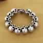 24mm Skull Charm Bracelet Men Stainless Steel 316L Punk Jewelry