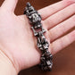 New Vintage Black Leopard Head Bracelet For Men Boys Stainless Steel High Quality Skull