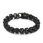Punk Skull Bracelets Men Stainless Steel Shiny Matte Skull Charm Link Chain Brecelets Male Gothic Jewelry 2021