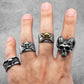 Gothic Satan Skull Men Rings Stainless Steel Women Jewelry Punk Retro New In Rock Fashion Accessories Gift Wholesale Dropshiping