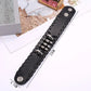Skull Genuine Leather Wide Bracelet Punk Style Woven Cowhide Metal Skull+Bullet Bracelet Male Personalized Wristband Accessory