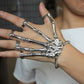 Steam Punk Skull Skeleton Bracelet For Men Gothic Hand Elasticity Adjustable Couple Women Bracelet Bangles Jewelry
