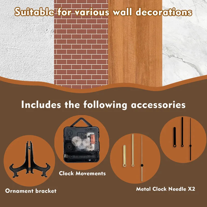 DIY Wall Clock Kit–2D High-Definition Printing–Día De Muertos Mexican Theme Includes Clock Movement for Creative Home Decor