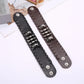 Skull Genuine Leather Wide Bracelet Punk Style Woven Cowhide Metal Skull+Bullet Bracelet Male Personalized Wristband Accessory