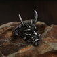 Vintage Unique Domineering Skull Ring Gothic Stainless Steel Mask Rings for Men Fashion Amulet Halloween Jewelry Gifts Wholesale