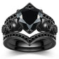 Gothic Style Rings Plated Inlaid Heart Shape Zircon Horror Skull On The Band Black / Red / Purple Just Pick One Halloween Decor