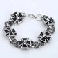 New Retro Celtic Cross Shape Skull Pattern Bracelet Men's Bracelet Fashion Metal Cross Chain Bracelet Accessories Party Jewelry