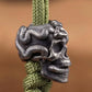 Double Snake Skull Head Brass Knife Bead EDC Outdoor DIY Paracord Accessories Woven Lanyard Pendant Jewelry Punk Bracelet Charms