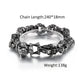 New Vintage Black Leopard Head Bracelet For Men Boys Stainless Steel High Quality Skull