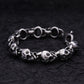 Gothic Vintage Men's Skull Bracelet 316L Stainless Steel Punk Hip Hop Skeleton Bracelets Fashion Amulet Jewelry Gifts Wholesale