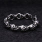 Gothic Vintage Men's Skull Bracelet 316L Stainless Steel Punk Hip Hop Skeleton Bracelets Fashion Amulet Jewelry Gifts Wholesale