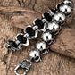 Male Minimalist Skull Bracelet Men And Women's Retro Punk Totem Stainless Steel Bangle Boy Creative glossy ghost head Hand chain