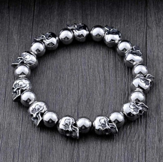 Men High Quality Skull Bracelet Men's Punk Large Adjustable Skeleton Bracelet Men Jewelry Gifts