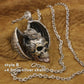 925 Sterling Silver Flying Dragon Punk Skull Pendant Details Biker Jewelry TA380