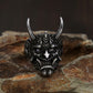 Vintage Unique Domineering Skull Ring Gothic Stainless Steel Mask Rings for Men Fashion Amulet Halloween Jewelry Gifts Wholesale