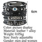 Fashion Bracelet Viking  Bracelet For Men Hand Bracelets Woven Skull Hand Jewelry Adjustable Leather Set viking man bracelet