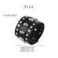 2024  Jewelry Handmade Weave Genuine Leather Bracelet Men Vintage Cuff Wide Leather Skull Bracelet Pulsera Hombre