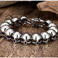 Male Minimalist Skull Bracelet Men And Women's Retro Punk Totem Stainless Steel Bangle Boy Creative glossy ghost head Hand chain