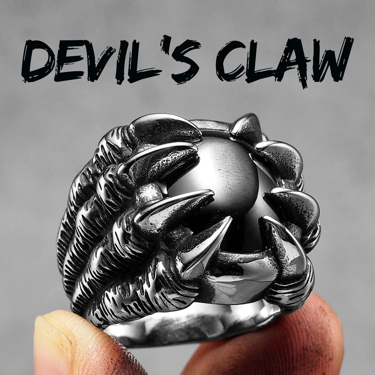 Devil Dragon Claw Men Rings Stainless Steel Women Jewelry Vintage Gothic Punk Rock Cool Stuff Fashion Accessories Gift Wholesale