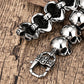 Male Minimalist Skull Bracelet Men And Women's Retro Punk Totem Stainless Steel Bangle Boy Creative glossy ghost head Hand chain