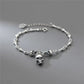 YIZIZAI Gothic Style 100% 925 Sterling Silver Men Women Creative Retro Skull Bone Chain Bracelet For Halloween party