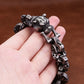 New Vintage Black Leopard Head Bracelet For Men Boys Stainless Steel High Quality Skull