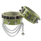 2PCS/Set Emo Goth Punk Bracelets Women Boho Skull Rivets PU Leather Bracelet Metal Chain Ball Tassels Bangles Festival Jewelry