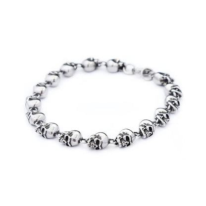 Gothic Vintage Personality Skull Bracelets For Men Women 316L Stainless Steel Fashion Punk Halloween Jewelry Gifts Dropshipping