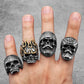 Hippie Skull Rider Men Rings Stainless Steel Women Jewelry Punk Retro New In Rock Fashion Accessories Gift Wholesale Dropshiping