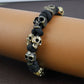 Retro Men's Skull Handmade Bracelet Gothic Skeleton Adjustable Woven Bangle Punk Motorcycle Amulet Jewelry Accessories Wholesale
