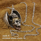 925 Sterling Silver Flying Dragon Punk Skull Pendant Details Biker Jewelry TA380
