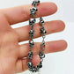 Cool Rock Style Steampunk Skull Bracelet for Men Women Alloy Skeleton Beaded Bracelet Hiphop Tibetan Prayer Beaded Bracelet New