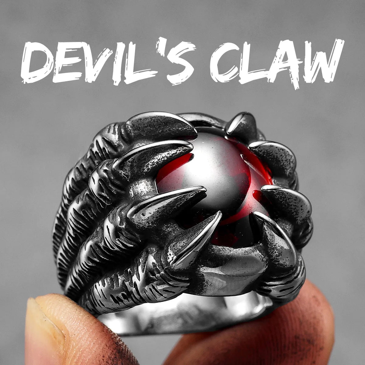 Devil Dragon Claw Men Rings Stainless Steel Women Jewelry Vintage Gothic Punk Rock Cool Stuff Fashion Accessories Gift Wholesale