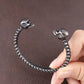 Stainless Steel Gothic Black Skull Bracelet for Men Vintage Adjustable Skeleton Bangle Never Fade Punk Rock Jewelry Dropshipping