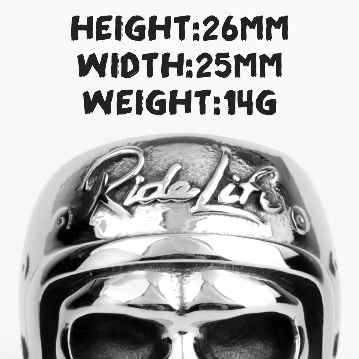 Rider Life Skull Biker Gothic Moto Men Rings Punk Hip Hop for Boyfriend Male Stainless Steel Jewelry Creativity Gift Wholesale