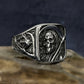 Stainless Steel Men's Ring - Vintage Punk Rock Style with Grim Reaper Skull Design, Single Piece