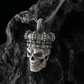Skull Chain Necklace, Gothic Skull Silvery Necklace, Men'S Pendant, Skull Charm Necklace, Gift for Boyfriend